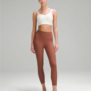 Lululemon Align Ribbed HR Pant 25” Nulu Size 4 Roasted Brown
